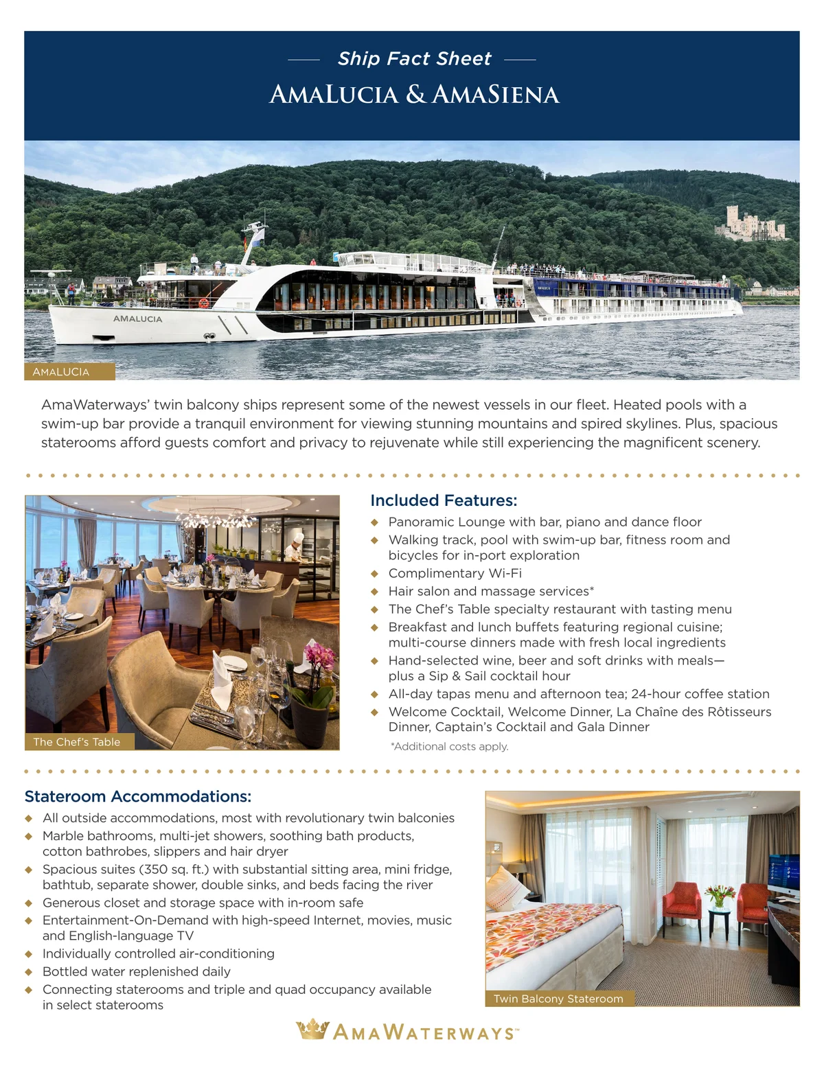 Ama Waterways   Factsheet   Ama Lucia, Ama Siena
