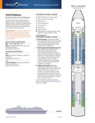 Holland America Line Westerdam Deck Plan