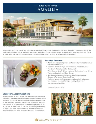 Ama Waterways Ama Lilia   Fact Sheet