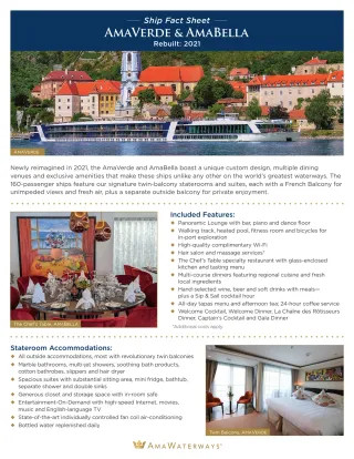 Ama Waterways   Factsheet   Amaverde & Amabella