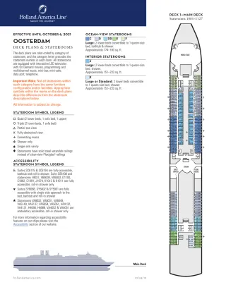 Holland American Line   Oosterdam Deck Plan