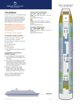 Holland American Line   Volendam Deck Plan