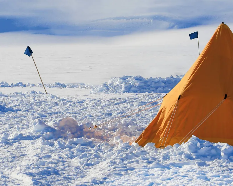 Camping in the Antarctic