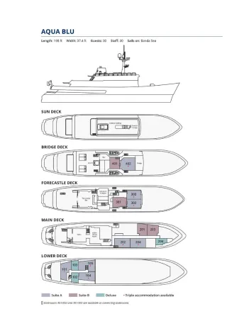 Uniworld Boutique River Cruises Aqua Blu Deck Plan