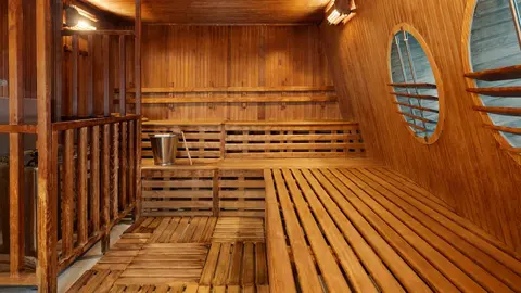 At sea