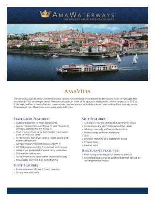 Ama Waterways Ama Vida   Factsheet