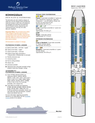 Holland America Line   Koningsdam Deck Plan