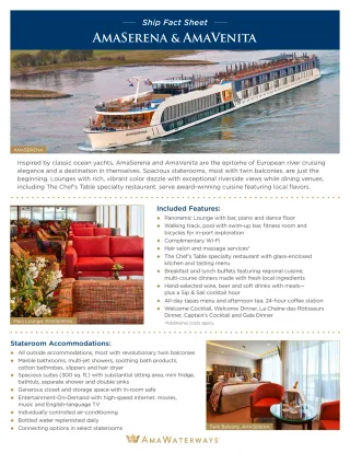 Ama Waterways   Factsheet   Ama Serena & Ama Venita