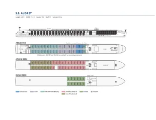 Uniworld Boutique River Cruises S.S Audrey Deck Plan