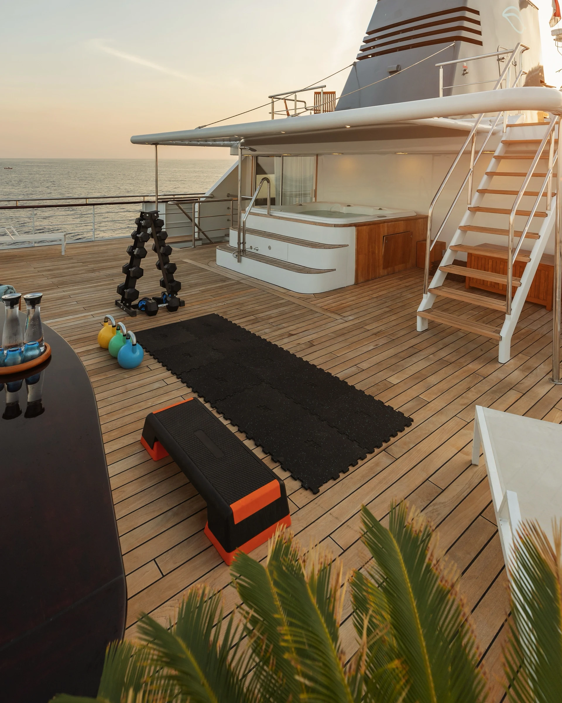 Jacuzzi and Exercise Area